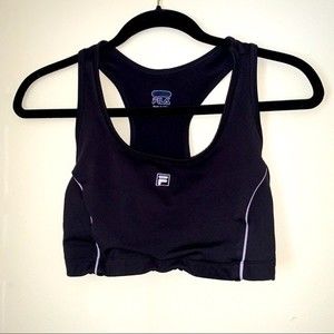FILA SPORT Black Medium cute Sports Bra B
